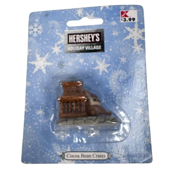 Hershey's Holiday Village Train Cocoa Bean Crates & All Aboard Figurines Lot 4 - Picture 3 of 7
